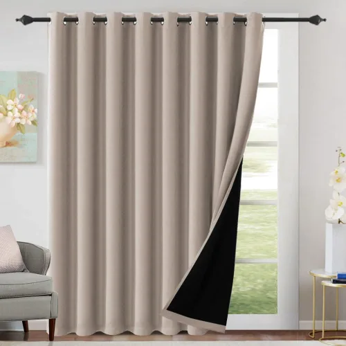Vista 27 de H.VERSAILTEX Cortinas 100% de opacidad con aislamiento térmico, cortinas opacas completas para sala de estar, cortinas de ventana de eficiencia