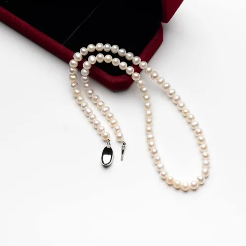 Vista 8 de WEEYICO Collares de perlas blancas para mujer, gargantilla de perlas para hombre, collares de perlas cultivadas en agua dulce, grado AAA