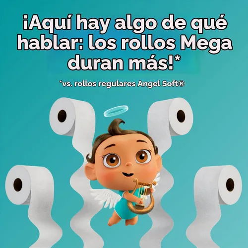 Vista 4 de Angel Soft Papel higiénico, 4 mega rollos = 16 rollos regulares, suave y resistente