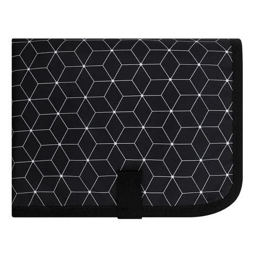 Vista 8 de Accmor Cambiador de pañales portátil, tapete cambiador de bebé impermeable, plegable y portátil, cambiador de viaje para bebé, negro