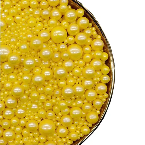 Vista 14 de Gránulos de perlas verdes, chispas para pasteles, chispas de galletas, perlas de azúcar, perlas de caramelo comestibles, 4.59 oz, 4.6 onzas