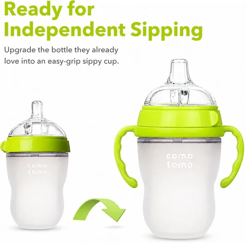 Vista 4 de CHUBBIEE Kit de taza para beber para botellas Comotomo Gen 2 y clásicas Verde