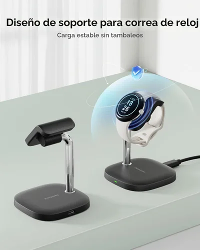 Vista 6 de SwanScout Soporte cargador para Google Pixel Watch 3/2