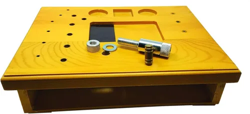 Vista 3 de Creative Angler Estación de atado de moscas de madera con tornillo de banco giratorio, herramientas de atado de moscas y materiales de atado