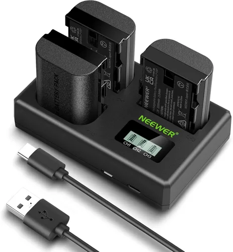 Vista 14 de NEEWER LP-E6/LP-E6N/LP-E6NH/LP-E6P Cargador de batería de cuatro canales con PD 45W carga rápida, cable USB C, cargador Quad USB compatible