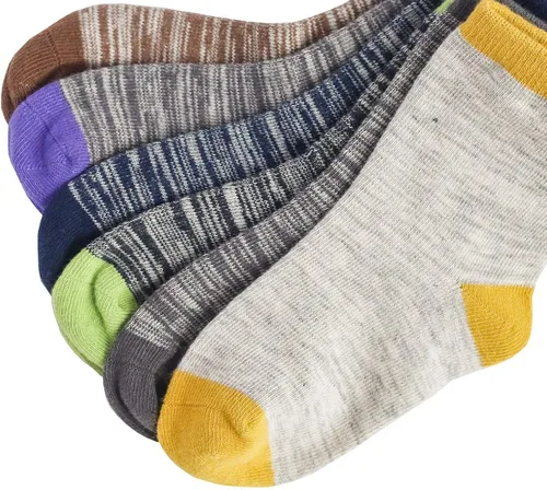 Vista 5 de Hzcojulo Calcetines unisex de algodón suave para niños pequeños, talla 1-15 años, 10 pares