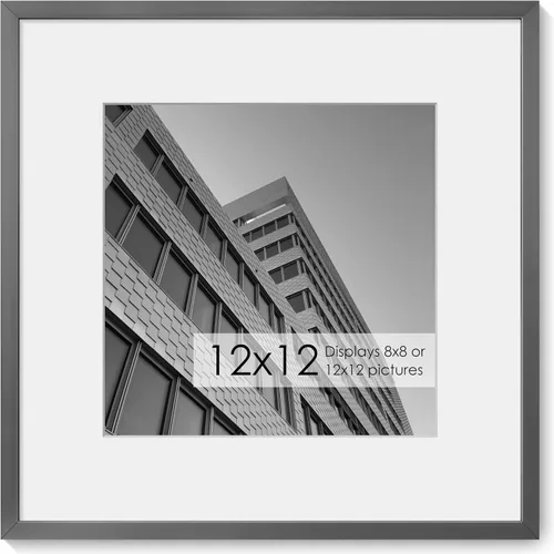 Vista 44 de Fun Memories Marco de Fotos A2 Negro, Marcos de Póster de Metal de Alta Gama de 16.5 x 23.5 pulgadas para Pared, Marco de Fotos A2 con Paspartú A3