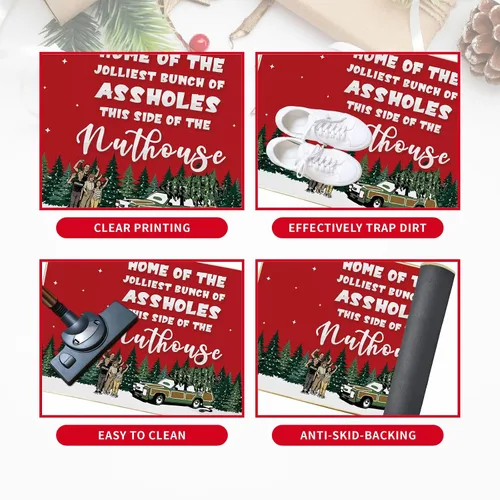 Vista 4 de Decoraciones de Christmas Vacation, Tapete Divertido de Bienvenida para Fiestas, Regalos de Mercancía de Christmas Vacation de la Familia Griswold