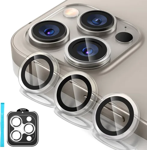 Vista 13 de Tensea Protector de lente de cámara Compatible para iPhone 17 Pro Max/17 Pro/15 Pro Max/15 Pro/16 Pro Max/16 Pro/14 Pro Max/14 Pro, Cubierta
