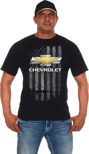 Vista 11 de JH DESIGN GROUP Camiseta de coche para hombre, colección de bandera, 14 nuevas camisas negras de cuello redondo RaM