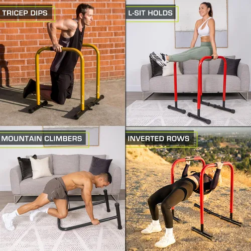Vista 7 de ProsourceFit Estación de soporte de inmersión, barra de prensa de cuerpo resistente Ultimate con conector de seguridad para inmersiones de tríceps