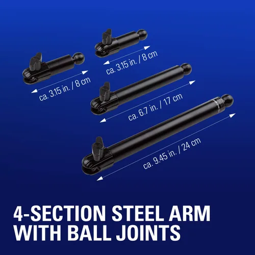 Vista 3 de Elgato Flex Arm L, Brazo Articulado Premium de 4 Secciones para Montaje y Ajuste Fácil de Luces, Cámaras y Micrófonos, para Transmisiones