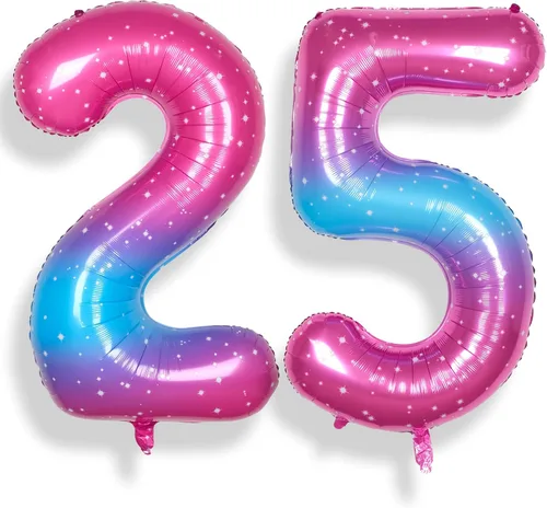 Vista 12 de Globo de número 0 de 40 pulgadas para niño o niña grande estrellado 0-9, globo de Mylar grande del número 0, globos de feliz cumpleaños 0