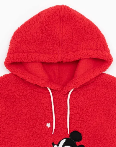 Vista 8 de Disney Mickey Mouse - Conjunto de pijama para mujer, sudadera con capucha roja con pantalones de leggings, regalos de ropa de descanso