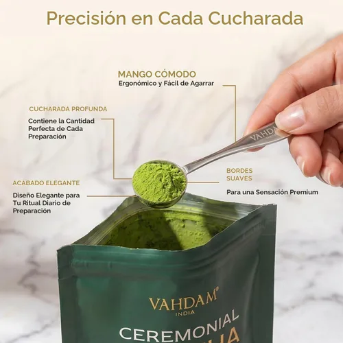 Vista 3 de Cuchara de medida perfecta para té de hojas sueltas Cuchara de té de acero inoxidable de calidad premium Cucharadas de medida perfectas
