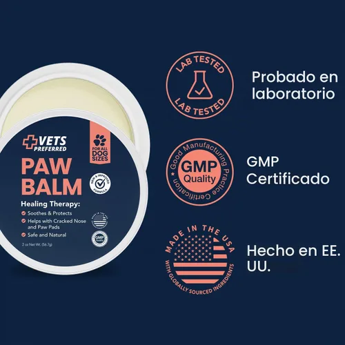Vista 7 de Protector de almohadilla de bálsamo para patas para perros, calmante para bálsamo de patas de perro, cura, repara e hidrata las narices y las patas