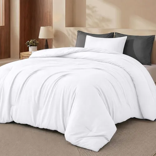 Vista 20 de Utopia Bedding - Juego de edredón individual de 2 piezas con estampado de flechas blancas de tamaño individual, juego de ropa de cama suave