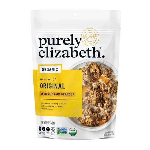 Vista 12 de Purely Elizabeth, Berry Crisp, granola de grano antiguo con vitamina D, sin gluten (bolsa de 8 onzas)