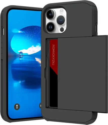Vista 28 de ZIYE Funda tipo cartera para iPhone 16 Plus con tarjetero, antiarañazos de doble capa con bolsillo oculto, funda a prueba de golpes compatible