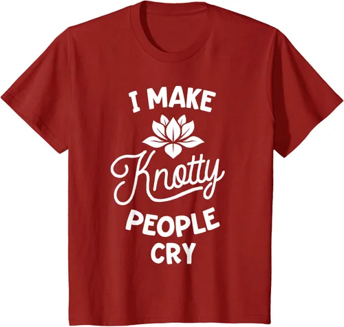 Vista 71 de Camiseta divertida de terapia de masaje I Make Knotty People Cry, Negro, S