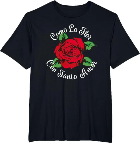 Vista 37 de Como La Flor - Bailar Cumbia - Mexican Rose Fiesta Regalo Camiseta Negro