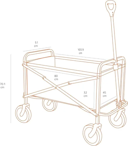 Vista 5 de Amazon Basics - Carro plegable resistente para exteriores, para deportes al aire libre, con capacidad de peso de 265 libras, para acampar, jardín