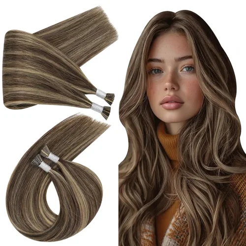 Vista 37 de Ugeat - Extensiones de cabello humano con microanillo, 14 pulgadas, extensiones de cabello Remy con microcuentas de 1 gm/hebra, 50 gms, extensiones