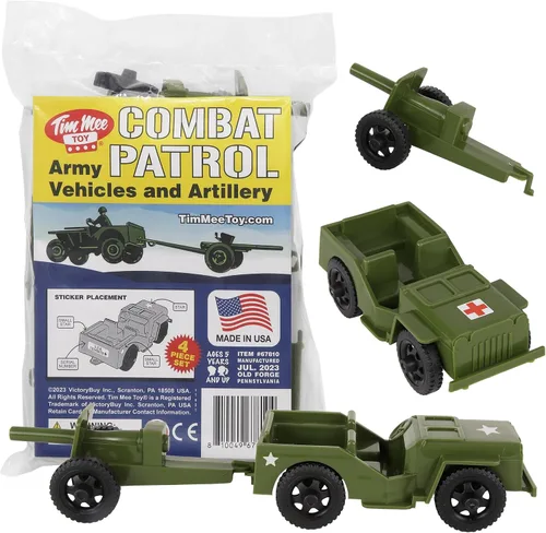 Vista 13 de TimMee Combat Patrol Willys & Artillery - Juego negro de 4 piezas fabricado en Estados Unidos