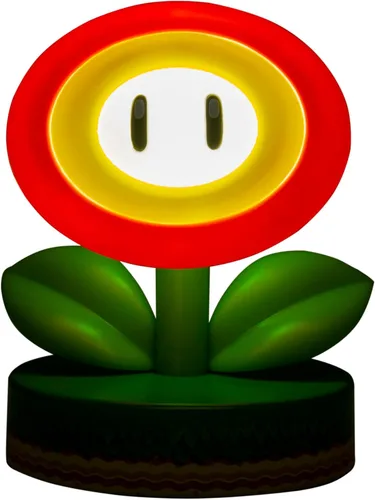 Vista 5 de Paladone Super Mario Fire Flower Icon Light - Producto oficial de Nintendo, color verde