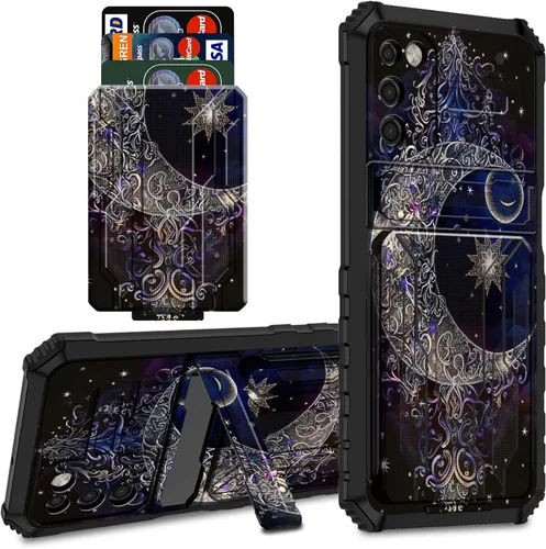 Vista 12 de Funda para teléfono Samsung Galaxy A03S Galaxy A03S Funda tipo cartera con tarjetero y soporte de doble capa de PC duro TPU suave cubierta