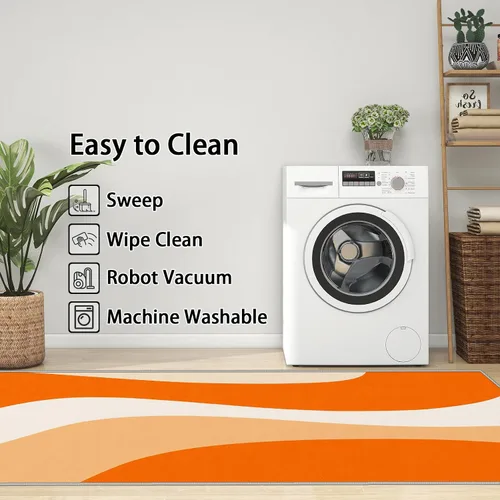 Vista 6 de Alfombras de los años 70 para dormitorio, alfombra de 2 x 3, decoración del hogar y decoración de la habitación de los años 70, alfombra retro