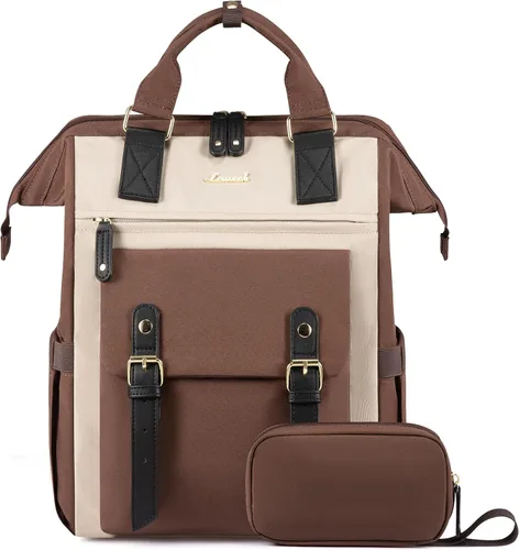 Vista 31 de LOVEVOOK - Mochila para laptop, para viaje de trabajo, bolso de enfermera, profesor, médico, viajero, para computadora de negocios, mochila