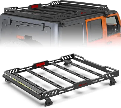Vista 14 de Nilight - Parachoques delanteros compatibles con Jeep Wrangler JK/JKU de 2007, 2008, 2009, 2010, 2011, 2012, 2013, 2014, 2015, 2016, 2017 y 2018