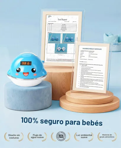 Vista 9 de Pircaath Juguete de aspersor de baño iluminado para bebé de 0 a 36 meses