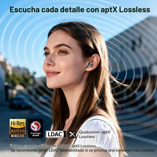 Vista 3 de EarFun Air Pro 4+ Auriculares inalámbricos con cancelación de ruido Negro