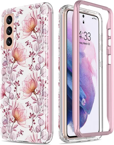Vista 8 de ESDOT - Funda protectora para celular Samsung Galaxy S21, de grado militar, resiste caídas de 21 pies (probado), con diseños modernos, para niñas