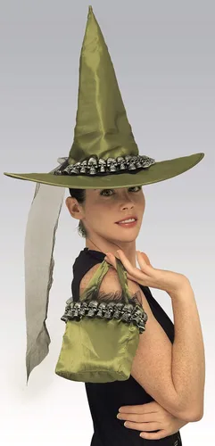 Vista 2 de Rubie's womens Witch Hat With Skull Band and Matching Purse