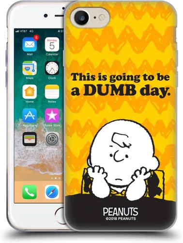 Vista 145 de Head Case Designs Funda de gel suave con licencia oficial de Peanuts Autumn Charlie Brown compatible con Apple iPhone 7 Plus/iPhone 8 Plus
