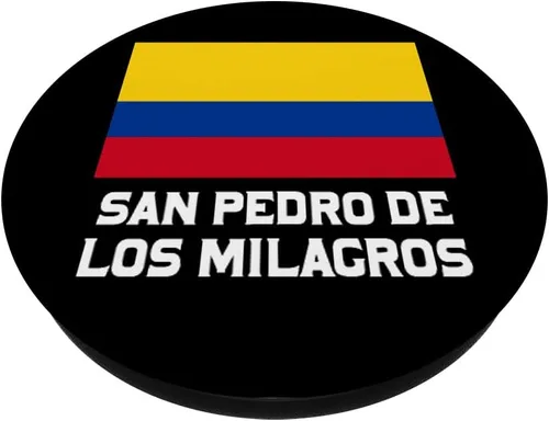 Vista 2 de Escudo de San Pedro de los Milagros Colombia Escudo Bandera PopSockets PopGrip intercambiables