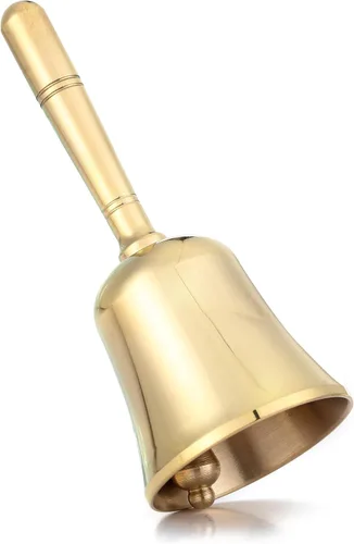 Vista 9 de Homelavie Campana pequeña de latón macizo, para boda, personas mayores, profesores, cenas, tibetanos, meditación, regalo para postrado en cama
