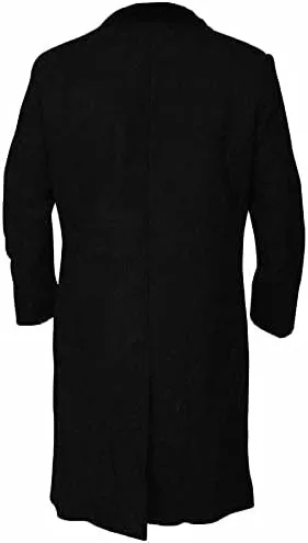 Vista 5 de Peaky Blinders Thomas Shelby lana negra larga moda gabardina
