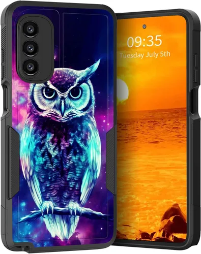 Vista 234 de para Moto G Play 4G 2024, funda de dos capas híbrida resistente y a prueba de golpes, PC duro + silicona suave protectora para Motorola Moto G Play