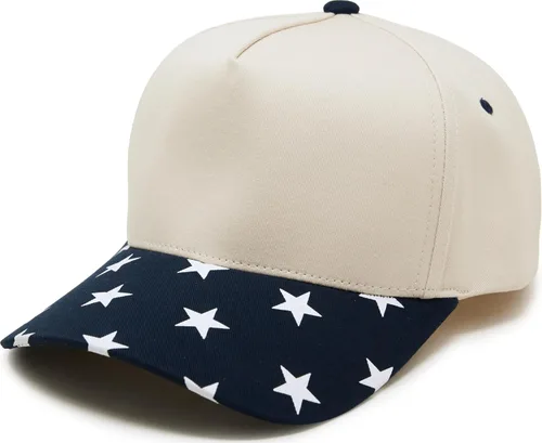 Vista 40 de Funky Junque - Sombreros Snapback de Lona Vintage de Dos Tonos Rayas a rayas - Rojo/Beige