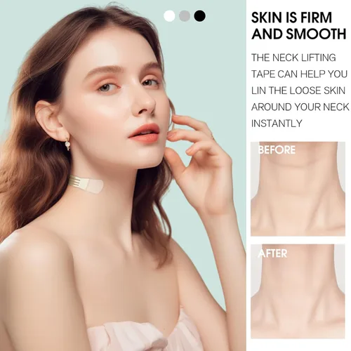 Vista 5 de Cinta de ajuste invisible para el cuello (8 bandas elásticas para el cuello, 20 cintas de repuesto)