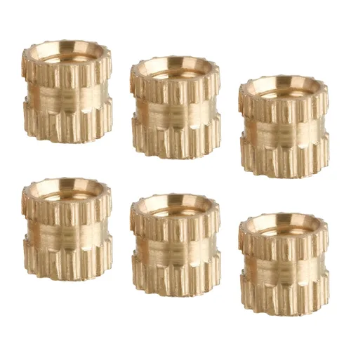Vista 47 de Tuercas moleteadas de rosca hembra M2x3mm OD Tuercas de inserción roscadas de latón Tuercas de incrustación hidráulicas soldadas juntas Kit surtido