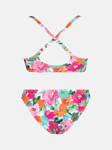 Vista 6 de CUPSHE - Conjunto de bikini de dos piezas para mujer, estampado floral, con nudo de conejo