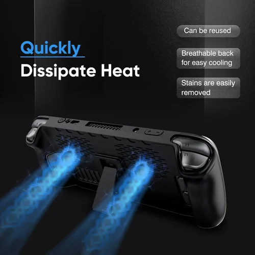 Vista 6 de Funda de vapor compatible con la cubierta de vapor Stream Deck Cover Protector de vapor Deck Stand 4 en 1 Juego de protector de panel táctil