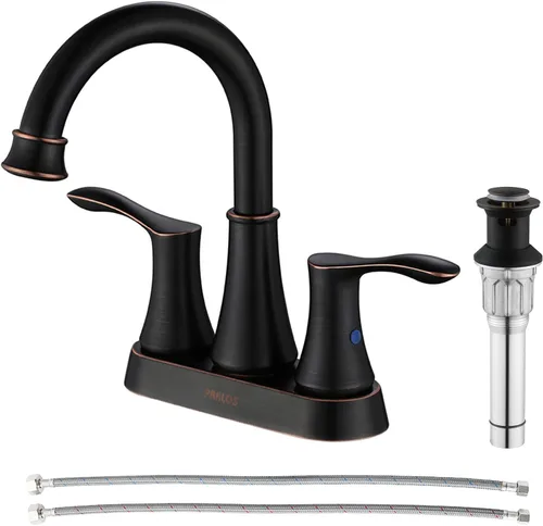 Vista 12 de PARLOS Grifo de lavabo de baño dorado cepillado de 4 pulgadas para tocador Oro cepillado