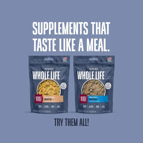 Vista 9 de Whole Life Pet Suplementos para Piel y Pelaje Saludables para Gatos para Piel Seca, Alivio de Alergias y Estómago, Apoyo Inmunológico y Digestivo