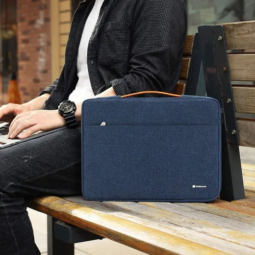 Vista 6 de NIDOO Funda para laptop de 10, 12.5, 13, 14 y 15.6 pulgadas Azul